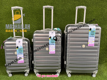 FlyStar Trolley Case 3pics luggage set anti theft zippers Model 18