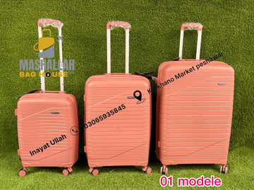 Minister Trolley Case 3pics luggage set 100%Pp Material Model 01