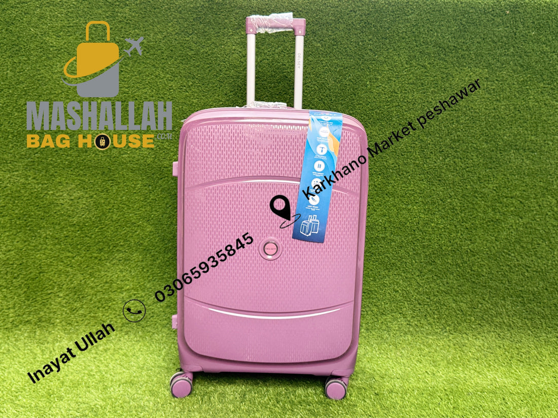 Delsey Trolley Case 3pics Luggage Set 100%Pp Material Anti Theft Zippers