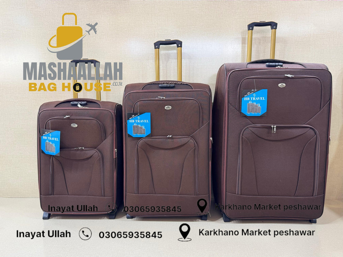 Important quality fabric 3 pics luggage set